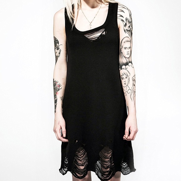 NWOT Disturbia Destroyed Sweater Vest Dress - Picture 4 of 6